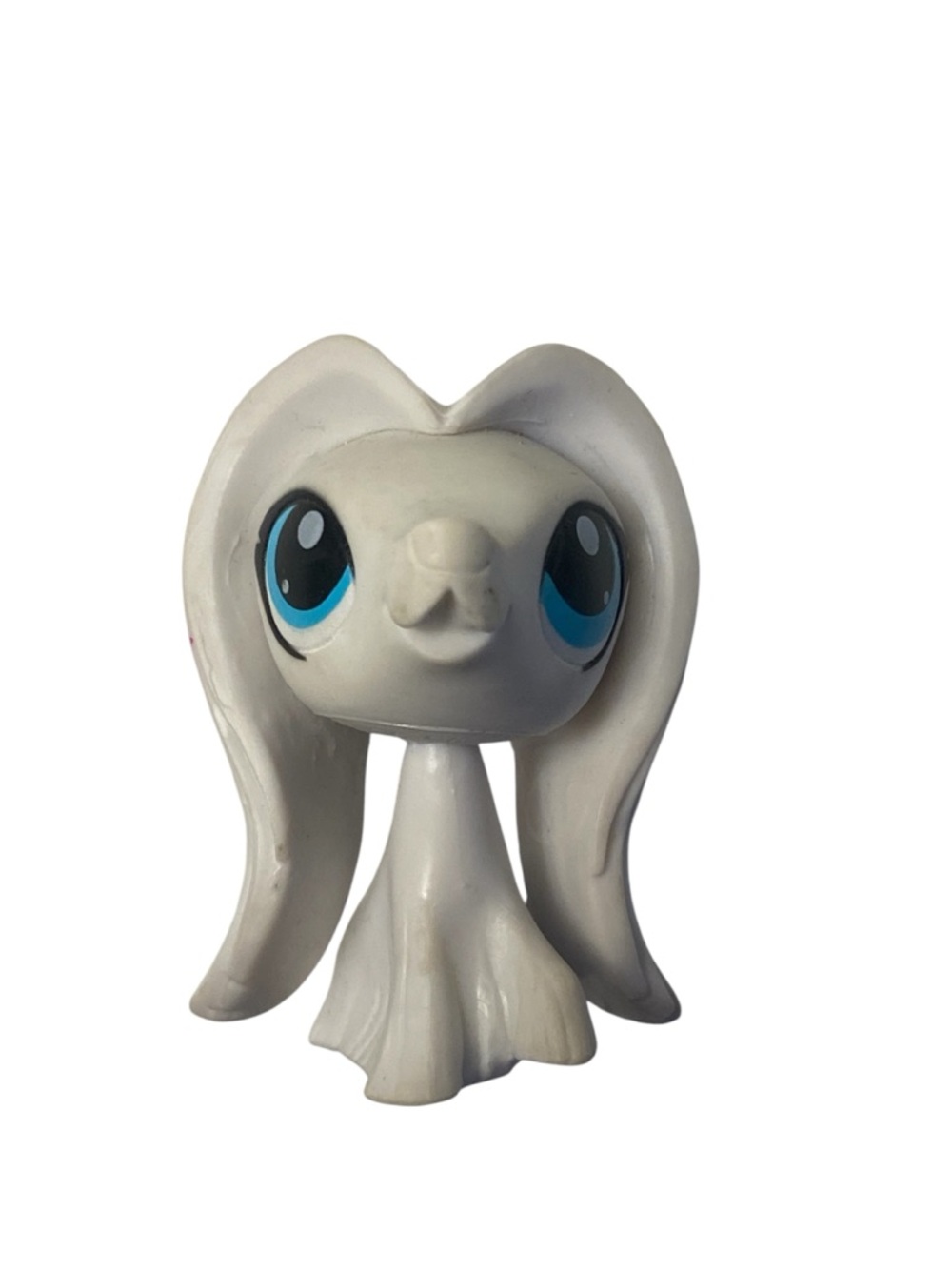 Littlest Pet Shop LPS #3323 Afghan Hound White Pink Candy Swirl Blue Eyes